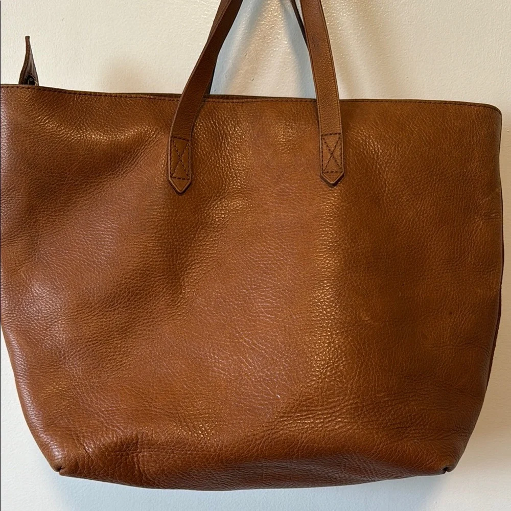 Madewell Transport Brown Leather Tote - Picture 3 of 11